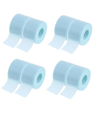 minkissy 8 Rolls Silicone Gel Band Makeup Tape Lash Tape for Eyelash Extensions Adhesive Eyelash Tape Gel Lash Tape Silicone Gel Tape for Lash Extensions Patch Non-Woven Fabric 2.8x2.8x2.7cmx4pcs Sky-bluex4pcs