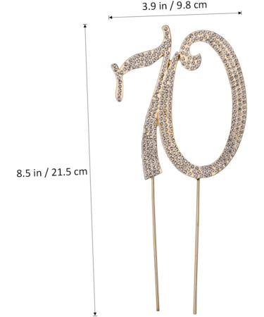 OKUMEYR 70 Rhinestone Number Birthday Party Decor Crystal Decor Anniversary Rhinstone 10th Crystals Decor Happy Birthday Topper Wedding Decoration Wedding Supplies Cake - Buy Online on GoSupps.com