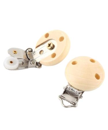 Buy 10 Pcs Wooden Pacifier Clips Dummy Nipple Holder & Pacifier Chains (44x30mm) - International Shipping Available! - Buy Online on GoSupps.com
