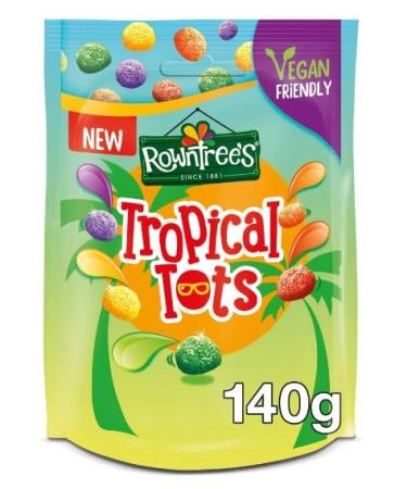 3 x Rowntree's Tropical Tots Sweets Sharing Bag 140g Delicious Tasty And Twisty Treat Gift Hamper For Birthday Christmas Easter Sold By Kidzbuzz