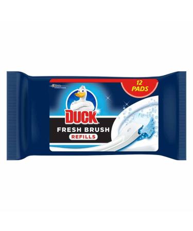 Duck Fresh Brush Refills (12 Flushable Cleaning Pads)- Biodegradable- Duck Toilet Bowl Cleaner