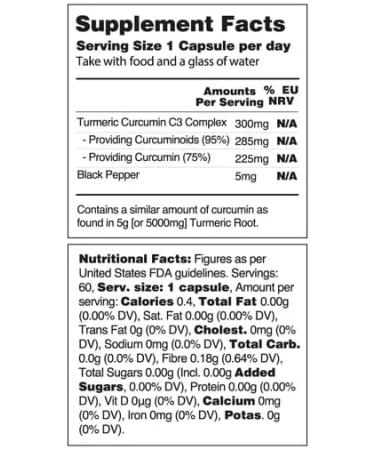 VEGETOLOGY Vegan Turmeric & Black Pepper Capsules (60 Capsules) Tumeric Supplements Capsules 1 a Day Supplements for Adults and Children - Buy Online on GoSupps.com