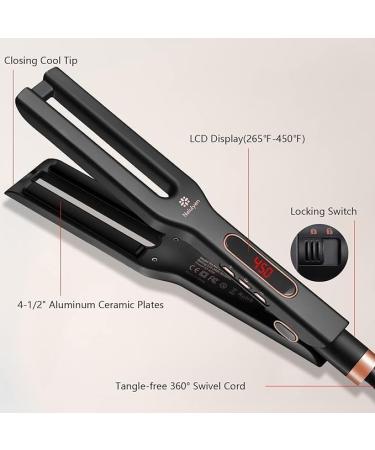 Buy Professional Ceramic Hair Straighteners - Dual Plate PTC Flat Iron for Thick Hair | Ten-Speed Temperature Control for Salon-Grade Styling - Buy Online on GoSupps.com