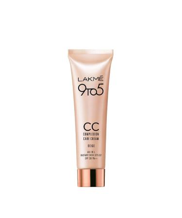LAK.M 9 To 5 Cc Cream Mini|| 01-Beige|| Light Face Makeup With Natural Coverage For All Skin|| Spf 30-Tinted Moisturizer To Brighten Skin|| Conceal Dark Spots|| 9 G 1 Count