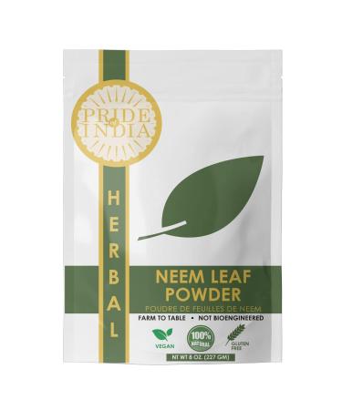 Pride Of India - Natural Neem/Margosa Herb Powder 227 gm Neem(Margosa) Ground 1 Ounce (Pack of 1)