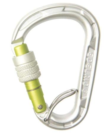 Edelrid Unisex Adult Locking Carabiner HMS Strike FG Silver Single