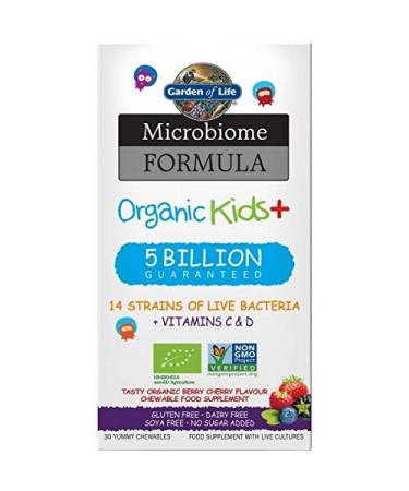 Gardens of Life Dr Formulated Microbiome Probiotics Kids+ Berry Cherry 30 chewables