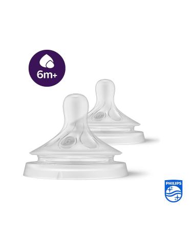 Philips Avent Natural Response Baby Bottle Suckers - 2x Flow Thickness 6 BPA-free for 6+ Months (SCY966/02) - International Shipping Available - Buy Online on GoSupps.com