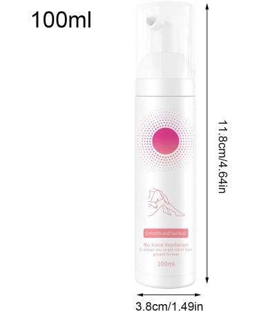 Hair Removal Cream | 100 ml Depilatory Mousse | Moisturizing Hair Removal | For Body Legs Arms Underarms Bikini Line Chin Pubic Area Intimate Area and Vaginal Area - Buy Online on GoSupps.com