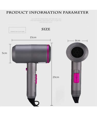 Hair Dryer with Diffuser & Concentrator GZLMMY Constant Temperature Not Hurting Hair Ionic Hammer Blow Dryer 1800W Negative Ions Hairdryers Curly Hair Care - 3 Speed - Light Weight Low Noise (Grey) - Buy Online on GoSupps.com