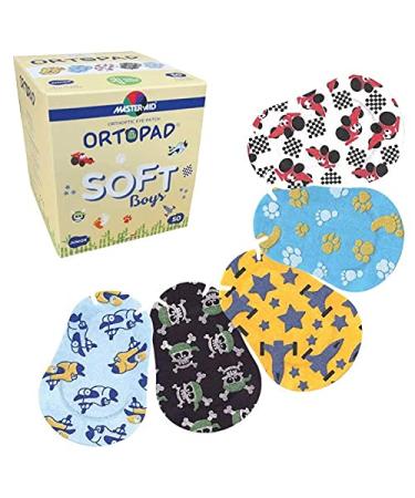 Ortopad Soft Bamboo Boys Eye Patches 50/Box (Junior Size 0-2 yrs) Textured Accents