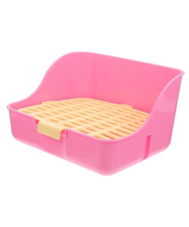 Kisangel Box Rabbit Toilet Rabbit Potty Pet Potty Little Pig Pee Toilet Small Pet Toilet Pet Supply Pet Pee Toilet Bunny Toilet Pet Training Corner Bunny Potty Pet Drawer Potty 28.5X23.5X15.5CM Pink