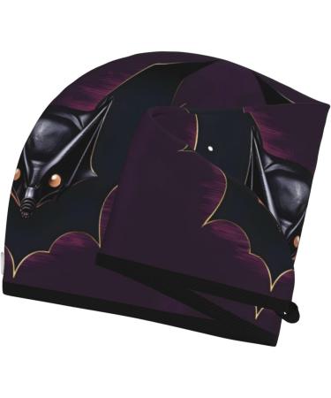 Black Ghost Bat Dry Hair Cap - Super Absorbent Elastic Wrap for Long Thick Hair | Quick Dry Cap for Women & Girls - Buy Online on GoSupps.com