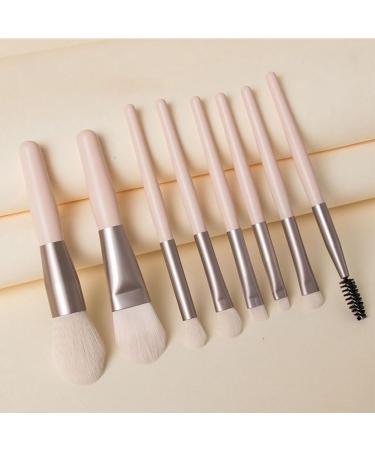 ANDAUS Luxe Touch 8-Piece Synthetic Makeup Brush Set - Professional Collection with Travel Bag (Vanilla Cream) - Buy Online on GoSupps.com