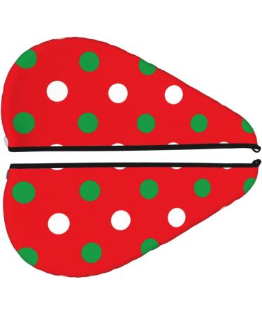 White & Green Polka Dot Microfiber Hair Towel | Super Absorbent Quick Dry Wrap for Women | Ideal for Long Curly & Thick Hair - Buy Online on GoSupps.com