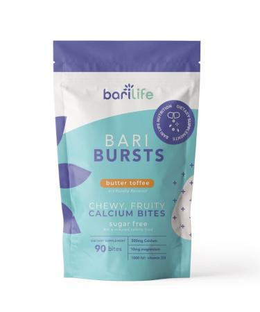 Bari Life BariBurst Calcium Citrate Soft Chews for Gastric Bypass Gastric Sleeve and Duodenal Switch (Butter Toffee)