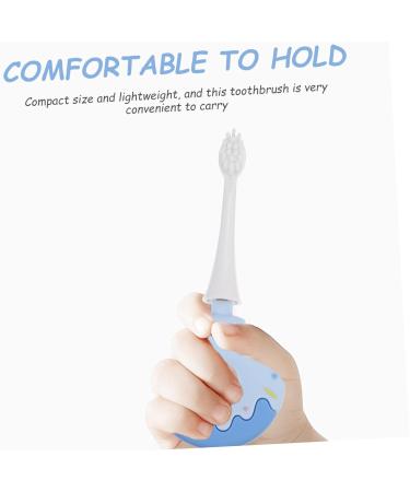 HOMSFOU Manual Toothbrush for Kids - Blue Silica Gel Cleaning Brush (1 Piece) | International Shipping Available - Buy Online on GoSupps.com