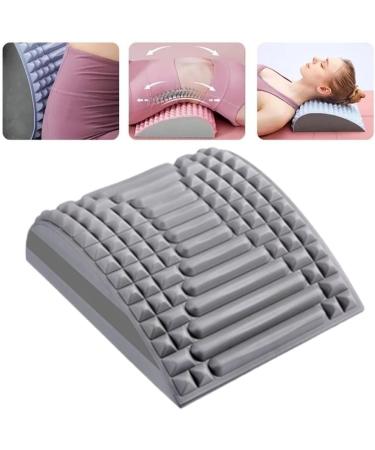 Neck and back extensor naked nakers for pain relief in the lower back area waist massage relaxation yoga route multi-level adjustable spinal board for calming down (color: G gray