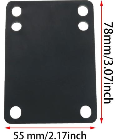 CSNSD Skateboard Riser 4 Set 3mm (1/8 Inch) Black Longboard and Skateboard Shock Pads - 78x55mm Soft Rise Pads - Buy Online on GoSupps.com
