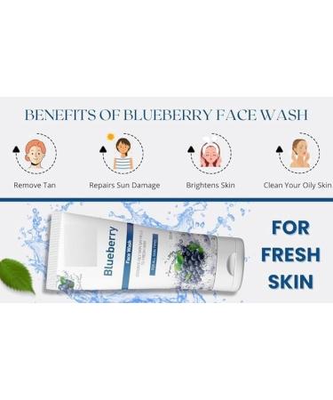 Blueberry Face Wash For Glowing Skin | Hydrating Face Wash For Men & Women | Deep Cleansing Anti Pollution For Women & Men 100ml - Buy Online on GoSupps.com