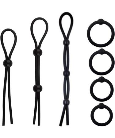 Sporty Male Props | 7-Piece Silicone Ring Set | Multi-Purpose & Flexible - Black | Soft & Easy to Use - Buy Online on GoSupps.com