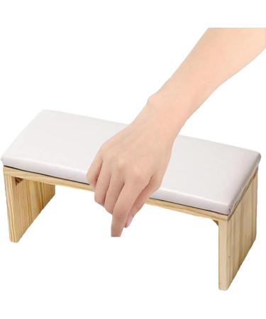 Bohue Nail Arm Rest Wooden Manicure Hand Pillow Comfortable Nail Hand Cushion Nail Tools Professional Hand Pad for Nail Salon (White) - Buy Online on GoSupps.com