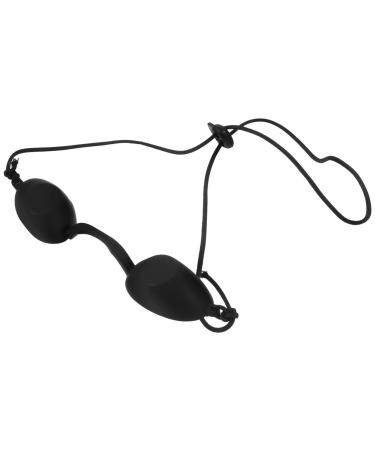 minkissy Tanning Eye Goggles Uvs Eye Protection Black Glasses Flexible Tanning Bed Goggles Eyeshields Red Blue Light Eyepatch for Summer Beach