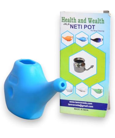 Traveller's Neti Pot for Nasal Cleansing | Travel-Friendly Blue Jala Neti Pot by GoodsHealthShop - Clean Your Sinuses Anywhere - Buy Online on GoSupps.com
