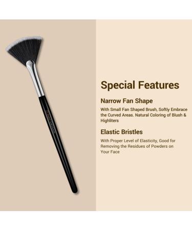 Small Fan Brush | Professional Korean Makeup Brush | Premium Synthetic Bristles for Flawless Makeup Finish - Buy Online on GoSupps.com