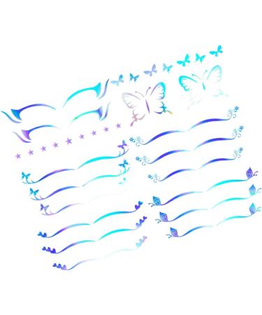  Didiseaon Didiseaon 12 Sheets Temporary Eyeliner Glitter Star Decal Flash Costume Glitter Eyeshadow Glitter Clings Costume Body - Buy Online on GoSupps.com