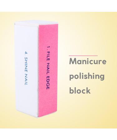Nail Art Buffer Block Set Manicure Sanding File for Smooth Shine Remove Ridges and File Nail Edge 4 Ways Shiner with Foam + Nail File - Buy Online on GoSupps.com