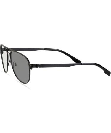 Haoxuan Photochrome Men's Reading Glasses & Frameless Sunglasses - Stainless Steel 1.56 Resin Lenses Diopters +1.0 to +3.0 Black - Stylish & Versatile - Buy Online on GoSupps.com