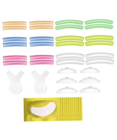 MAGICLULU 3 Sets Eyelash Mat Suit Eyelashes Grafting Gasket Reusable Silicone Gaskets Eyebrow Brush and Comb False Eyelash Permanent Pad Makeup Beauty Tool Lash Tool Curly Extend