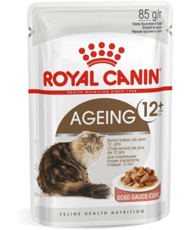 Royal Canin Ageing 12+ in Gravy Adult Wet Cat Food 85g (Pack of 12) Meat 85 g (Pack of 12) - Buy Online on GoSupps.com