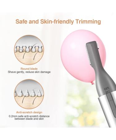 TOUCHBeauty Electric Eyebrow Hair Remover Trimmer for Women - Portable Painless Facial Shaver AG-1658 (Silver) - Buy Online on GoSupps.com