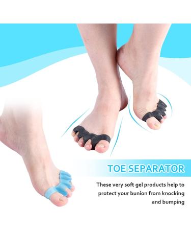 Durable Toe Separators for Bunions & Hammertoes - 6 Pairs for Men and Women | Treat Plantar Fasciitis, Toe Spacers Set - Buy Online on GoSupps.com