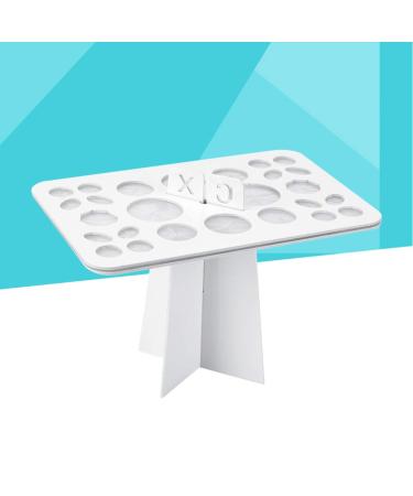 Minkissy Makeup Brush Drying Rack - 26 Holes Foldable Holder & Dryer Stand (White) | International Shipping Available - Buy Online on GoSupps.com