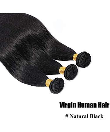 Buy Sego 14 Inch Brazilian Human Hair Bundles - 100% Unprocessed Virgin Straight Extensions - Natural Black Weave - Buy Online on GoSupps.com