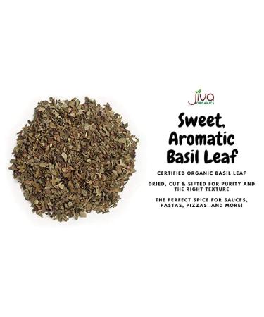 Jiva Organic Dried Basil Leaves 1lb Bulk Bag - Non-GMO, Cut & Sifted Basil Spice - Buy Online on GoSupps.com
