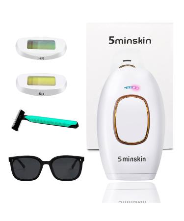 5minskin At-Home Laser Hair Removal Handset  Long-lasting Reduction in Hair Regrowth for Body & Face