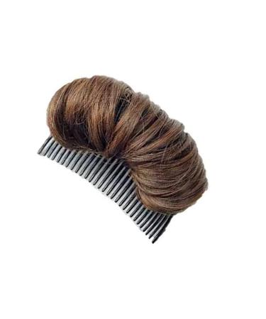 Bump Up Kamm Clip Bun Hair Half Ball Head Coil Beahive Fluffy Hair Pad Styling Insert Tool increased hair pad hair accessories (light brown) - Buy Online on GoSupps.com