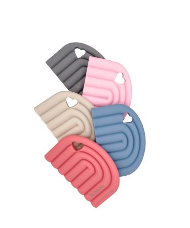 Baby teether. BPA Free Infant teether. Easy to Hold. Baby Teething Toy 6+ Months. Chew Toys. Newborn Toys (Rose red)