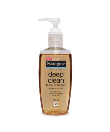 Neutrio -gena Deep Clean Gentle Facial Cleanser | 2x Glycerin & Cleansing Agent | Alcohol-Free | Dermatologist Tested | Normal to Oily Skin | For Men and Women | 200ml