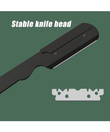 Premium Foldable Straight Edge Razor Holder | Stainless Steel & Wood Beard Knife for Barbers - Green - Buy Online on GoSupps.com