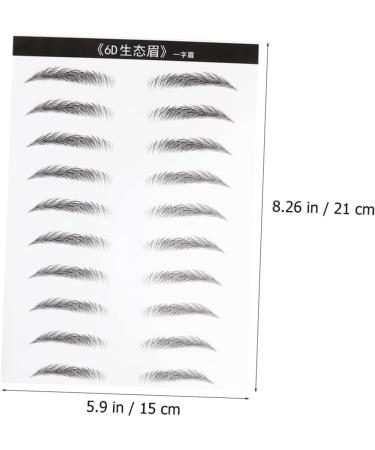 Housoutil Black Eyebrows 2 Pairs Simulation Eyebrow Stick-on Brows Artificial Eyebrow Patch Eyebrow Stickers Water Proof 3d - Buy Online on GoSupps.com