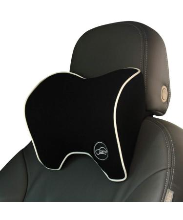ICOMFYWAY Car Neck Support Pillow for Neck Pain Relief When Driving,Headrest Pillow for Car Seat with Soft Memory Foam – Black Black03