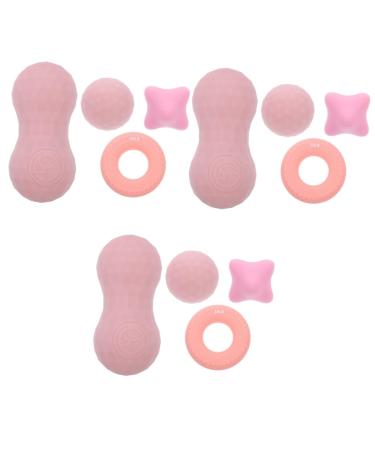 Healeved 12 Stk Fasciaball Double Lacrosse massage deep massage Yoga massage Deep-Tissue-Silicon roll Hand-held deep tissue-trigger point Deposter muscle ball pebbles meridian