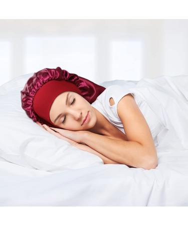 Satin Sleep Cap Set for Curly Hair and Dreadlocks - 4 Pack | Long Braids & Silky Hair Bonnets for Women | One Size Fits All - Buy Online on GoSupps.com