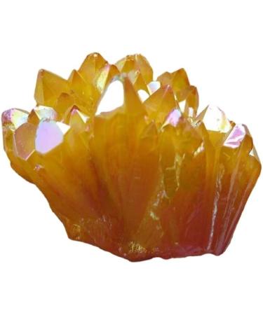 Room Decoration Natural Quartz Crystal Cluster Titanium Bismuth Electroplated Yellow Geode Stone Specimen Home Decoration Gifts (Color : 50g) - Buy Online on GoSupps.com