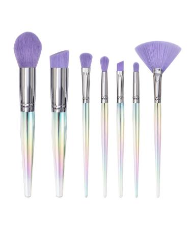 7piece Drill Cone Water Drop Pattern Makeup Brush Set Loose Foundation Make-up Eye Beauty Makeup Tools 18cm D